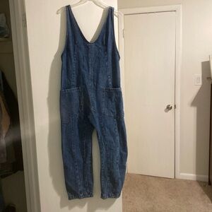 Free People denim jumpsuit
